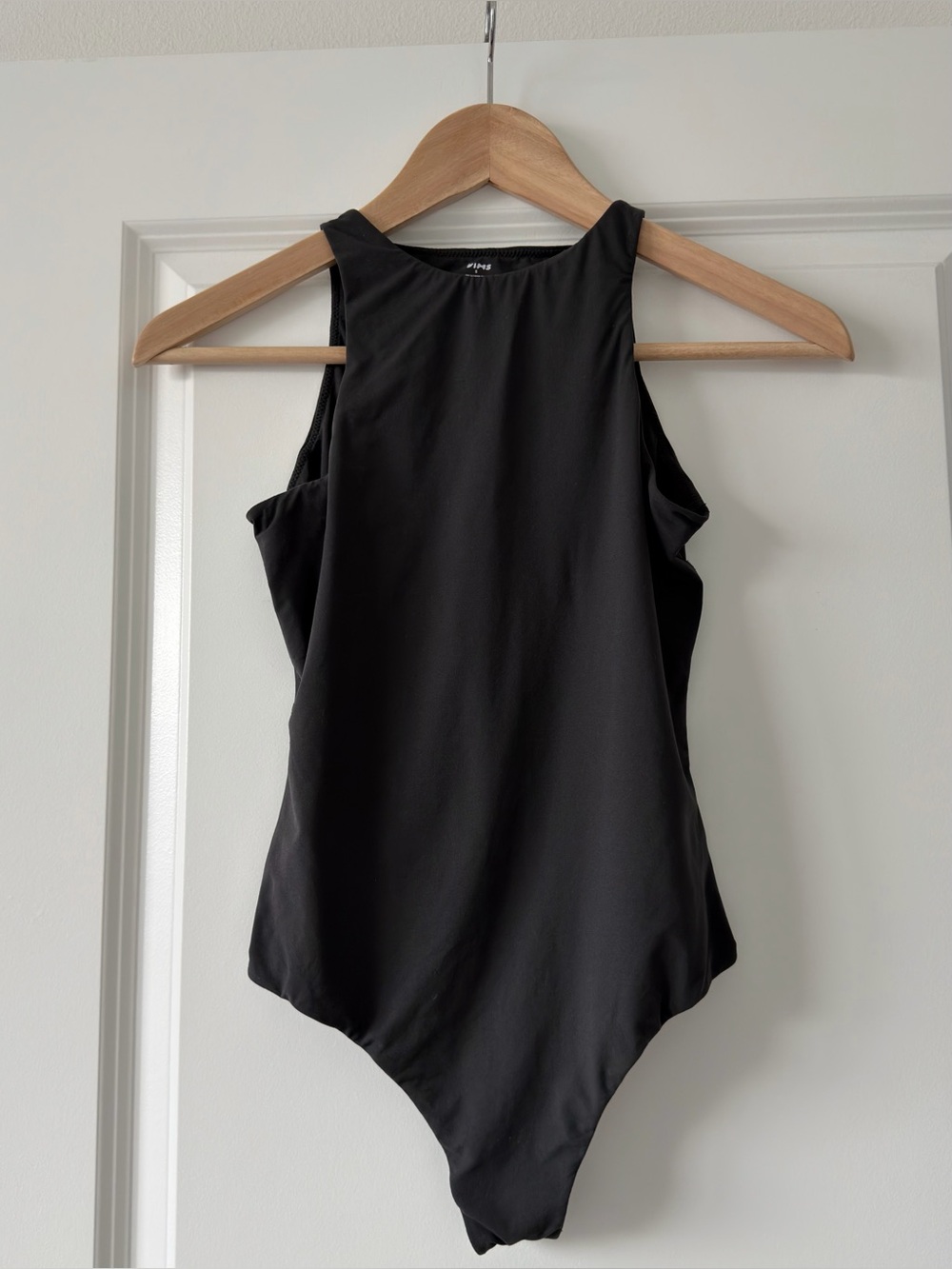 SKIMS Black High Neck Sleeveless Bodysuit